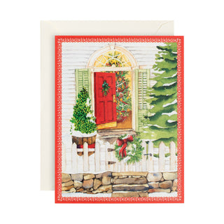 Caspari Open Door Classic Boxed Christmas Cards - includes 15 cards & envelopes 100210
