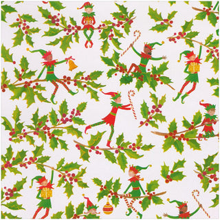Caspari Jingle Elves Gift Wrap 10061RC