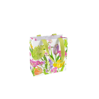 Caspari Spring Flower Show Small Square Gift Bags - 1 Each 10067B1.5