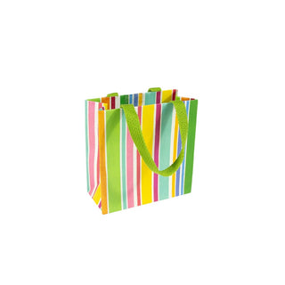 Caspari Cabana Stripe Bright Small Square Gift Bags - 1 Each 10068B1.5