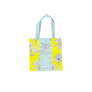 Caspari Southern Palms Turquoise & Lime Small Square Gift Bags - 1 Each 10070B1.5