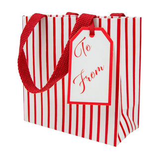 Caspari Stripes For Days Red/White Gift Bags - 1 Each 10092B1.5
