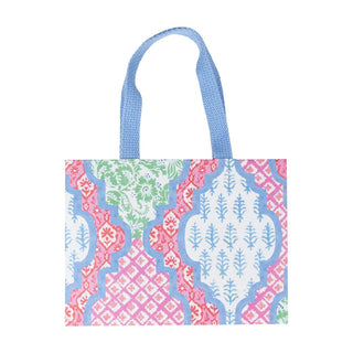 Caspari Provencale Cotton Pink Multi Small Gift Bags - One Gift Bag Included 10116B1