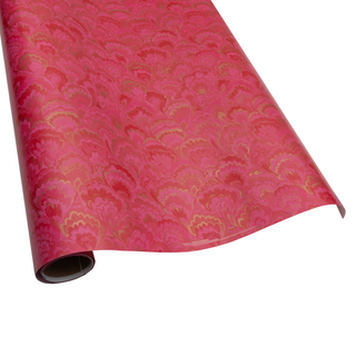 Marbled Ceramica Fuchsia & Gold Roll Wrap - includes 1 Roll