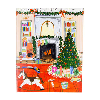 Caspari Christmas At Home Petite Boxed Christmas Cards - includes 15 cards & envelopes 104013