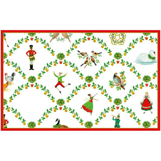 Caspari ON THE TWELFTH DAY CHRISTMAS CARD BOX A SIZE 15 IN 105008