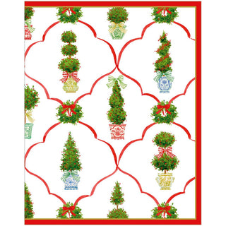 Caspari PETIT JARDIN DE NOEL CHRISTMAS CARD BOX A SIZE 15 IN 105010