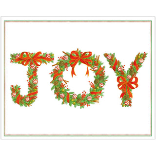 Caspari Joy Peppermint Garland Mini Boxed Christmas Cards - includes 16 Boxed Christmas Cards 105013