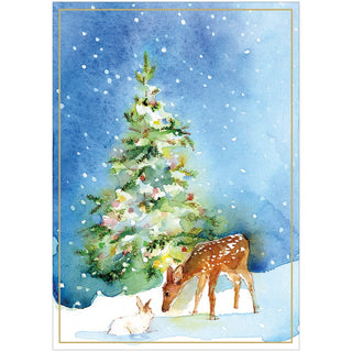 Caspari CHRISTMAS FAUNA CHRISTMAS CARD BOX B SIZE 15 IN 105103