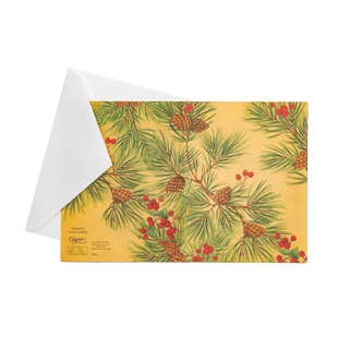 Caspari Evergreen And Berries Classic Boxed Christmas Cards - includes 15 cards & envelopes 105212