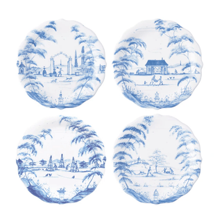 Juliska Country Estate Party Plates Set of 4 - Delft Blue 10592