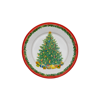 Christmas Tree Paper Salad & Dessert Plates - includes 8 Paper Salad & Dessert Plates