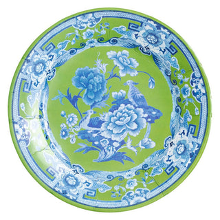 Caspari Green And Blue Plate Dinner Plates - 8 Per Package 12451DP