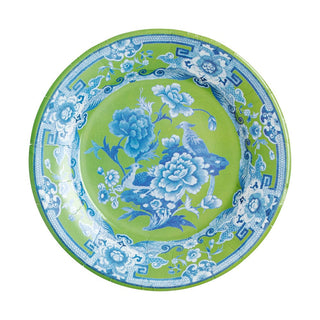 Caspari Green And Blue Plate Salad & Dessert Plates - 8 Per Package 12451SP