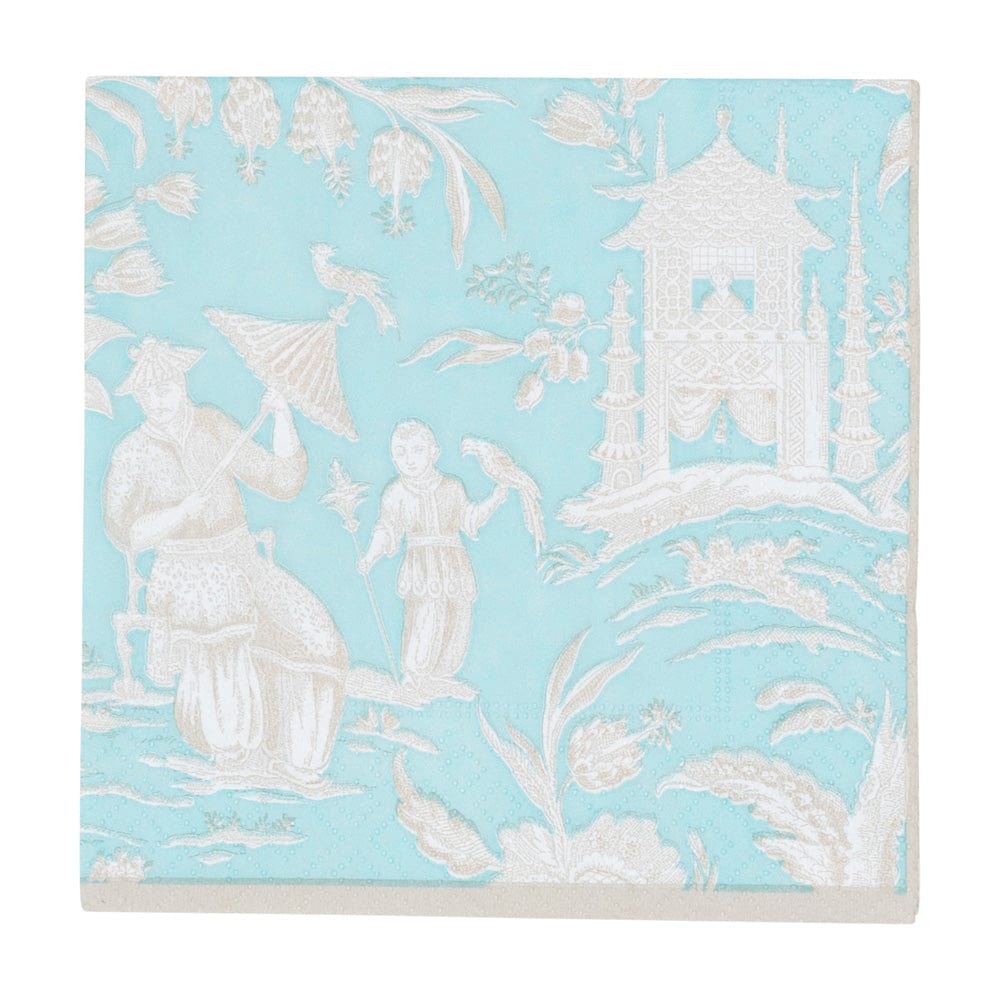 Tovaglioli Ospiti Caspari Romantic Toile Oro | Confezione 15 Pezzi, Triplo Strato, Ecologici, Stampati In Germania