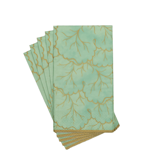 Gilded Majolica Celadon Guest Towels - includes 15 Guest Towels