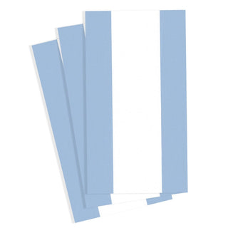 Caspari Bandol Stripe Light Blue Guest Towel - package of 15 15355G