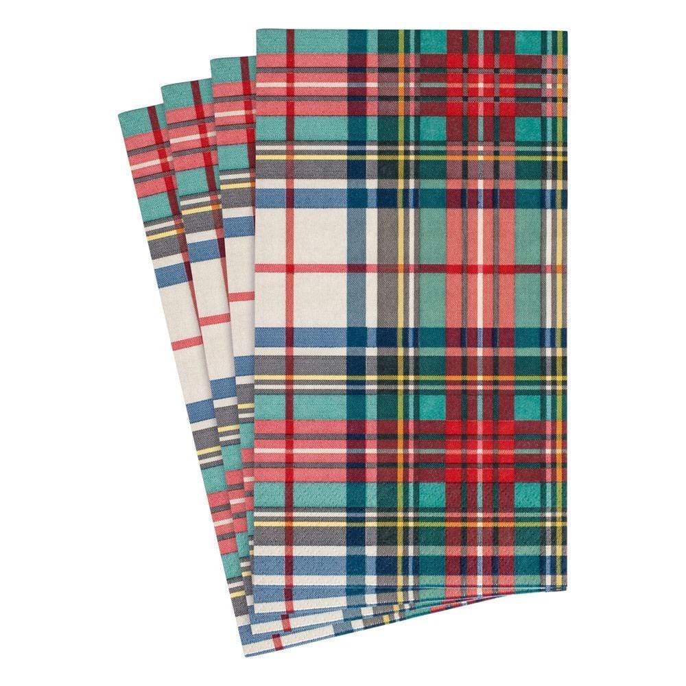 Serviettes Cocktail En Papier Motif Stewart Tartan - Lot De 20 - Imprimées En Allemagne Avec Encres Non Toxiques - Pour Apéritifs, Fêtes