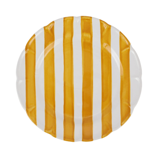 Vietri Amalfitana Yellow Stripe Dinner Plate 16481