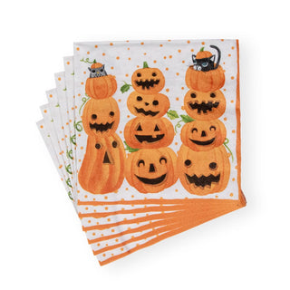Caspari Jack O'lanterns Paper Luncheon Napkins - 20 Per Package 17120L