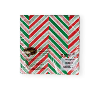 Caspari Candy Cane Stripes Paper Luncheon Napkins - 20 Per Package 17130L