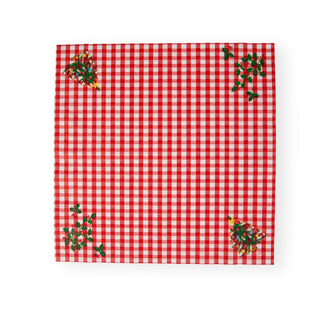 Caspari Christmas Tree Gingham Paper Luncheon Napkins - 20 Per Package 17170L