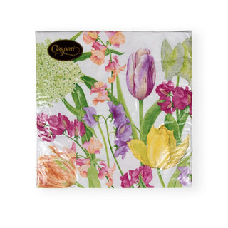 Caspari Spring Flower Show Dinner Napkins - 20 Per Package 17350D