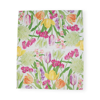 Caspari Spring Flower Show Guest Towel Napkins - 15 Per Package 17350G