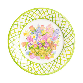Caspari Peek-A-Boo Bunny Salad & Dessert Plates - 8 Per Package 17360SP