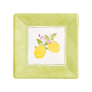 Caspari Limoncello Square Salad & Dessert Plates - 8 Per Package 17410SP