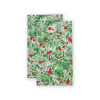 Caspari Modern Pine Guest Towel Napkins - 15 Per Package 17630G