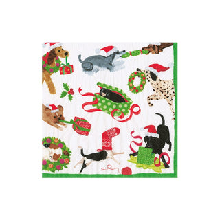 Caspari Christmas Mischief Boxed Cocktail Napkins - 40 Per Box 17640B