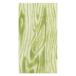 Caspari Woodgrain Moss Green Guest Towel Napkins - 15 Per Package 17752G