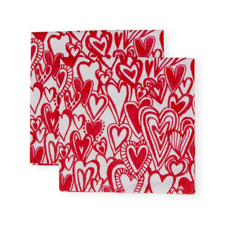 Caspari Groovy Love Cocktail Napkins - 20 Per Package 17820C