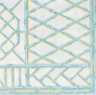 Caspari Bamboo Screen Robin's Egg Paper Linen Dinner Napkins - 12 Per Package 17880DG