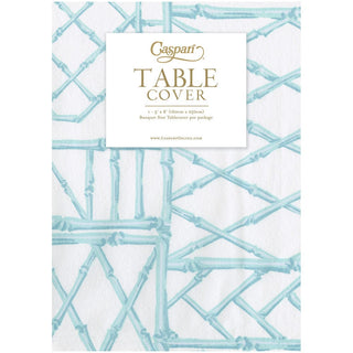 Caspari Bamboo Screen Robin's Egg Paper Linen Table Covers - 1 Each 17880TCL