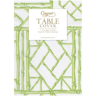 Caspari Bamboo Screen Moss Green Paper Linen Table Covers - 1 Each 17881TCL