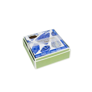 Caspari Coquillage Blue Boxed Cocktail Napkins - 40 Per Box 17931B