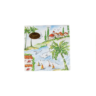Caspari Mallorca Cocktail Napkins - 20 Per Package 17940C