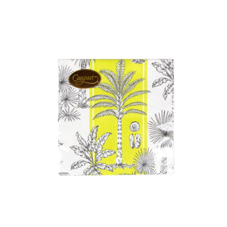 Caspari Southern Palms Green & White Luncheon Napkins - 20 Per Package 17951L