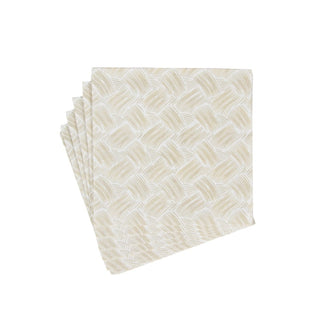 Caspari Basketry Flax Paper Linen Luncheon Napkins - 15 Per Package 17960LG