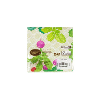 Caspari Radish Patch Cocktail Napkins - 20 Per Package 17980C