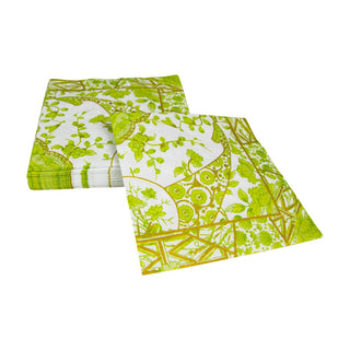 Caspari Gilded Porcelain Chartreuse Luncheon Napkins - 20 Per Package 18061L
