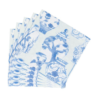 Caspari Glazed Porcelain Celadon Paper Linen Luncheon Napkins - 15 Per Package 18340LG