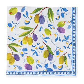 Caspari Mediterranean Blue Luncheon Napkins - 20 Per Package 18430L