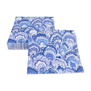 Caspari Marbled Ceramica Indigo Luncheon Napkins - 20 Per Package 18451L