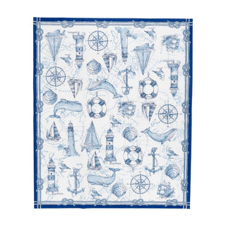 Caspari To The Lighthouse Guest Towel Napkins - 15 Per Package 18480G