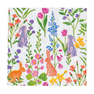 Caspari Bunny Field Cocktail Napkins - 20 Per Package 18530C