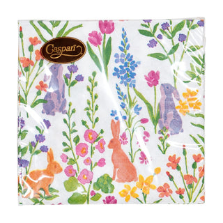 Caspari Bunny Field Cocktail Napkins - 20 Per Package 18530C