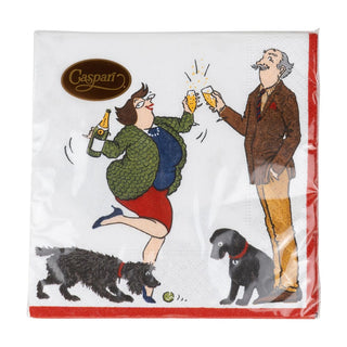 Caspari Bottoms Up Cocktail Napkins - 20 Per Package 18550C